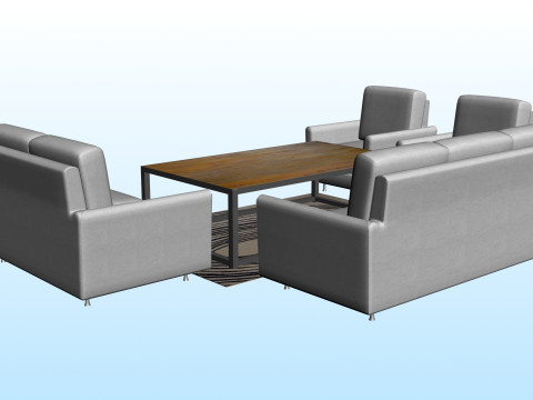 SOFA SET WITH CARPET 03 Model 3D