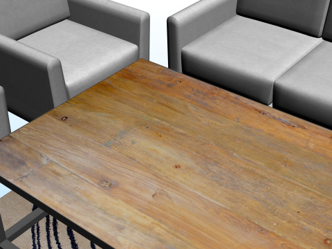 SOFA SET WITH CARPET 03 Model 3D