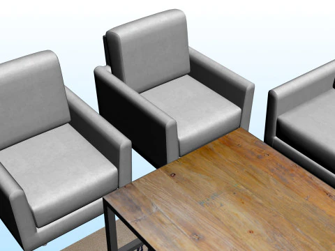 SOFA SET WITH CARPET 03 3D Model