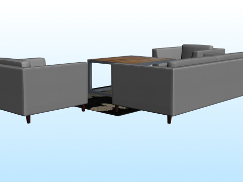 SOFA SET WITH CARPET 04 3D-Modell