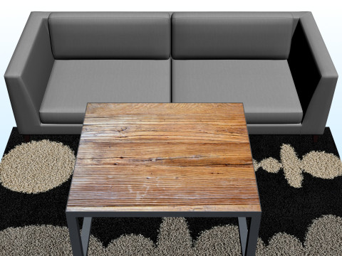 SOFA SET WITH CARPET 04 3D-Modell