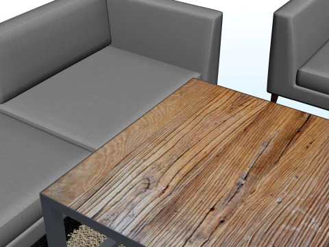 SOFA SET WITH CARPET 04 3D Model
