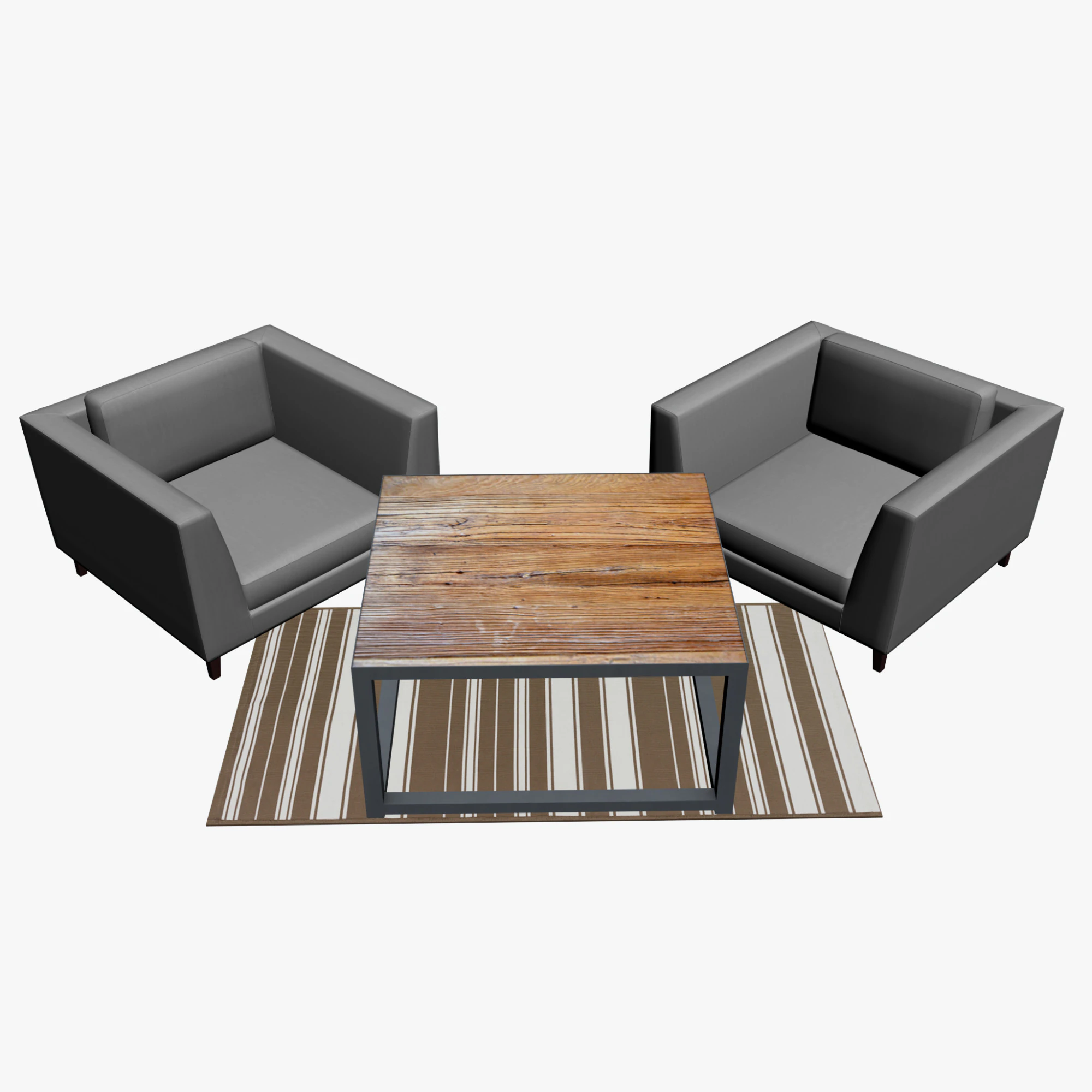 SOFA SET WITH CARPET 05 3D Model .c4d .max .obj .3ds .fbx .stl .blend