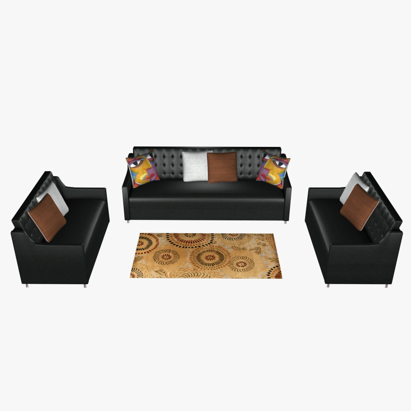 SOFA SET WITH CARPET 06 3D 模型 .c4d .max .obj .3ds .fbx .stl .blend