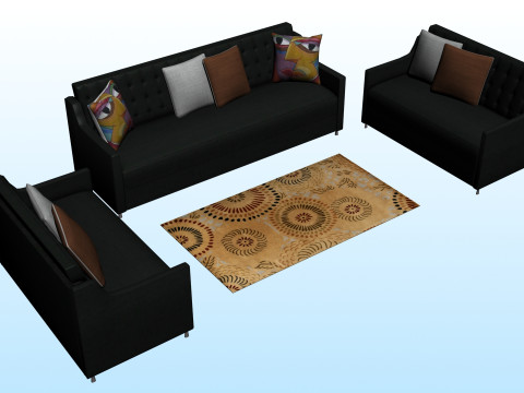 SOFA SET WITH CARPET 06 3D 模型