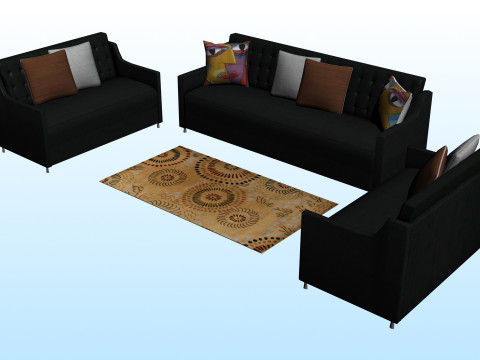 SOFA SET WITH CARPET 06 3D 模型