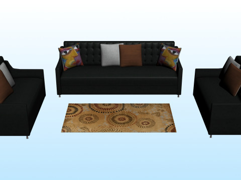 SOFA SET WITH CARPET 06 3D 模型