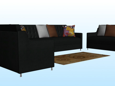 SOFA SET WITH CARPET 06 3D 模型