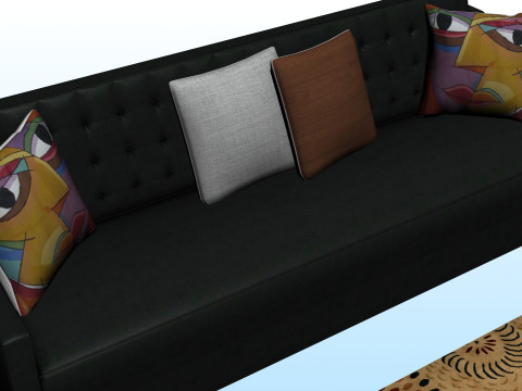 SOFA SET WITH CARPET 06 3D 模型