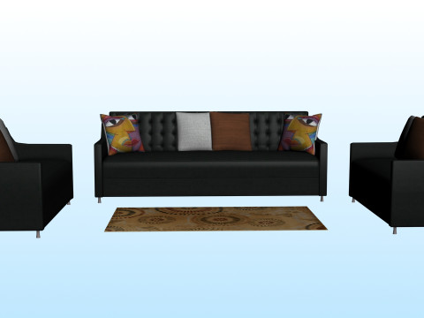 SOFA SET WITH CARPET 06 3D 模型