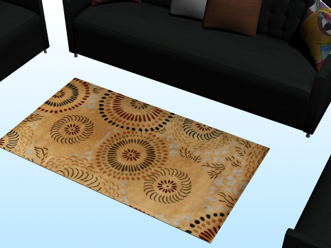 SOFA SET WITH CARPET 06 3D 模型