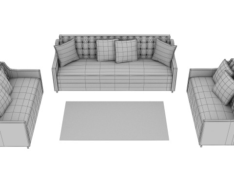 SOFA SET WITH CARPET 06 3D 模型