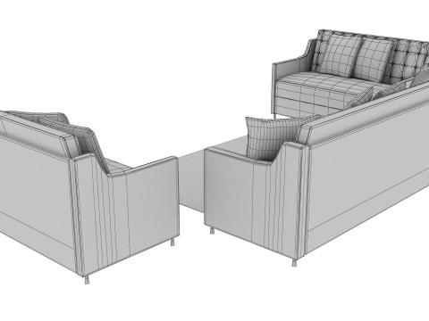 SOFA SET WITH CARPET 06 3D 模型
