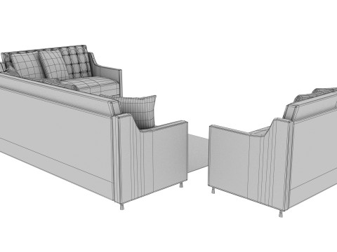 SOFA SET WITH CARPET 06 3D 模型