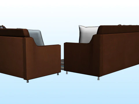 SOFA SET WITH CARPET 07 3D Model
