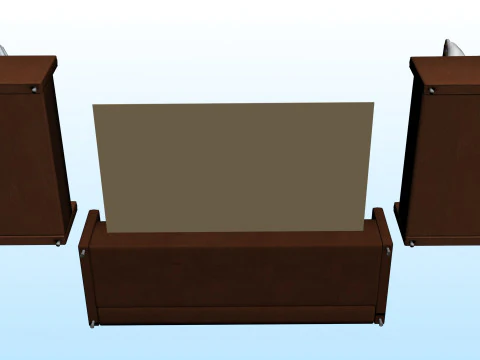 SOFA SET WITH CARPET 07 3D Model