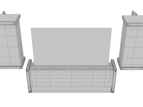 SOFA SET WITH CARPET 07 3D Model