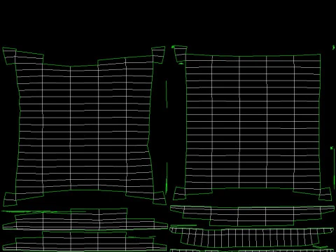 SOFA SET WITH CARPET 07 3D Model