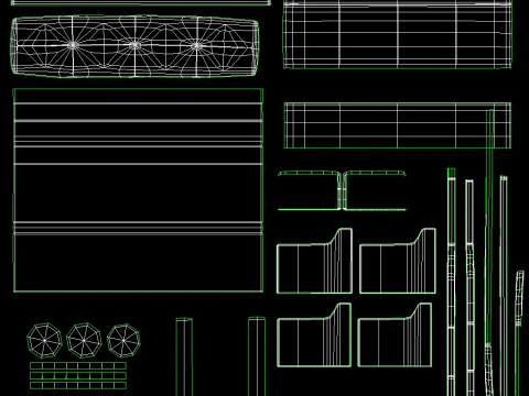 SOFA SET WITH CARPET 07 3D Model