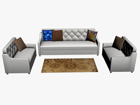SOFA SET WITH CARPET 08 Model 3D