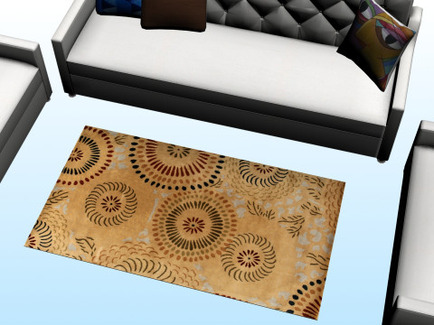 SOFA SET WITH CARPET 08 3D 모델