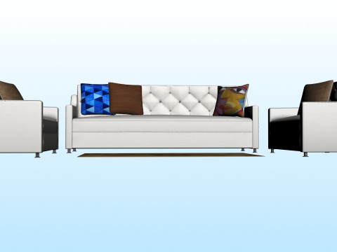 SOFA SET WITH CARPET 08 3D 모델