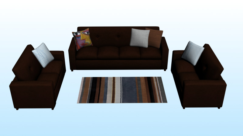 SOFA SET WITH CARPET 09 Model 3D .c4d .max .obj .3ds .fbx .stl .blend