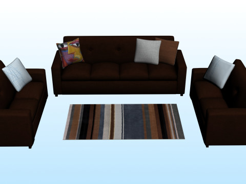 SOFA SET WITH CARPET 09 Model 3D