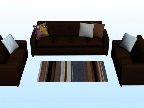 ДИВАН КОМПЛЕКТ КИЛИМ 09 3D Модель
