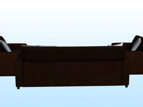 SOFA SET WITH CARPET 09 3D Model