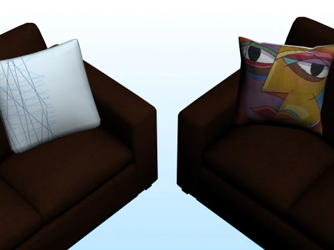 SOFA SET WITH CARPET 09 3D Model