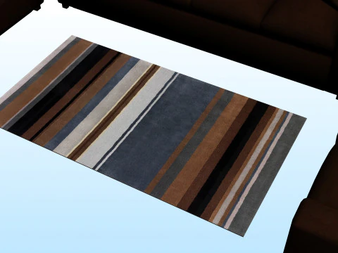SOFA SET WITH CARPET 09 3D Model