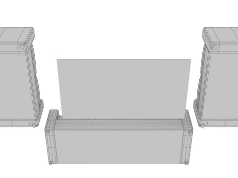 SOFA SET WITH CARPET 09 3D Model