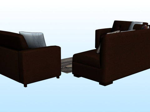 SOFA SET WITH CARPET 10 3D 模型