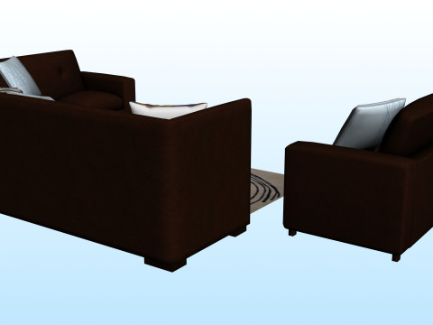 SOFA SET WITH CARPET 10 3D 模型