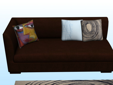 SOFA SET WITH CARPET 10 3D 模型