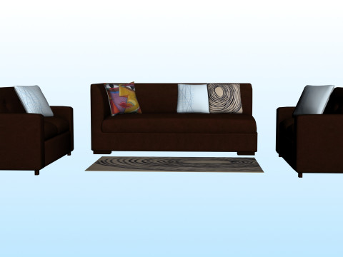 SOFA SET WITH CARPET 10 3D 模型