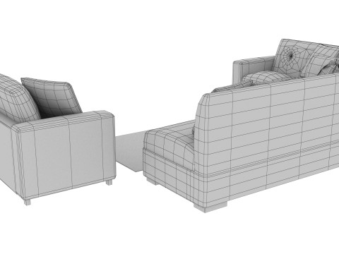 SOFA SET WITH CARPET 10 3D 模型