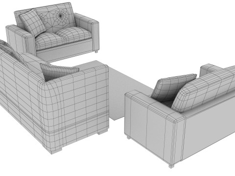 SOFA SET WITH CARPET 10 3D 模型
