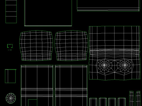 SOFA SET WITH CARPET 10 3D Model