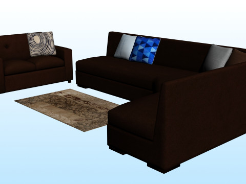 SOFA SET WITH CARPET 11 Model 3D