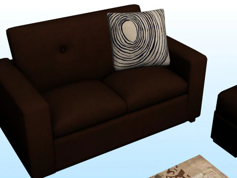 SOFA SET WITH CARPET 11 3D Model