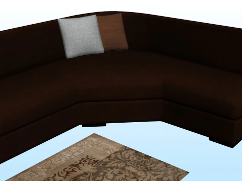 SOFA SET WITH CARPET 11 3D Model