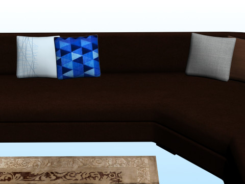 SOFA SET WITH CARPET 11 Model 3D
