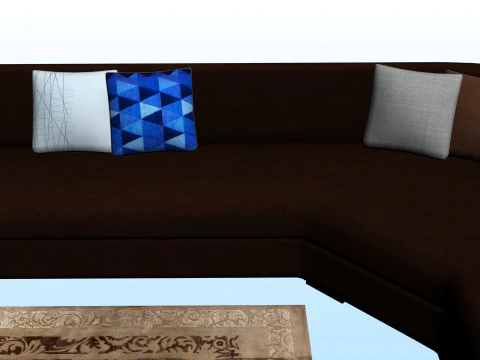 SOFA SET WITH CARPET 11 3D Model