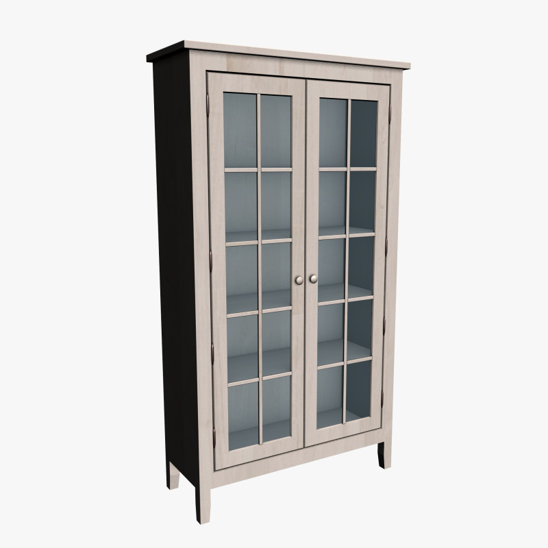 PANTRY GLASS CABINET 3D Model .c4d .max .obj .3ds .fbx .stl .blend 