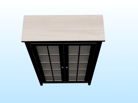 PANTRY GLASS CABINET 3D Model