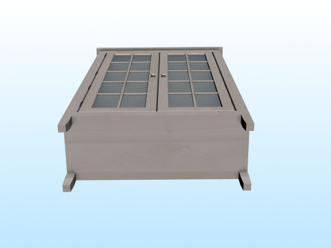 PANTRY GLASS CABINET 3D Model