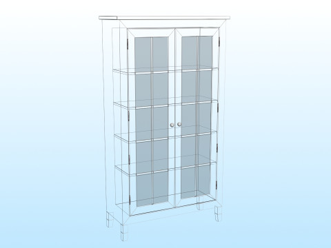 PANTRY GLASS CABINET 3D Model