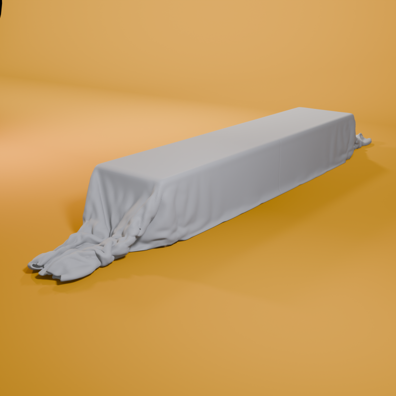 Wedding Table with fabric Luma 3D Модель .c4d .max .obj .3ds .fbx .stl .blend 